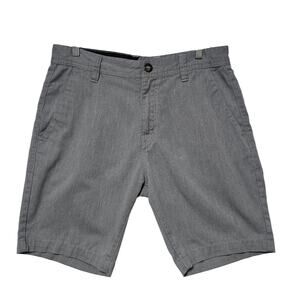 Volcom True To This Shorts Gray Skater Chino Flat Front Casual Mens‎ 30